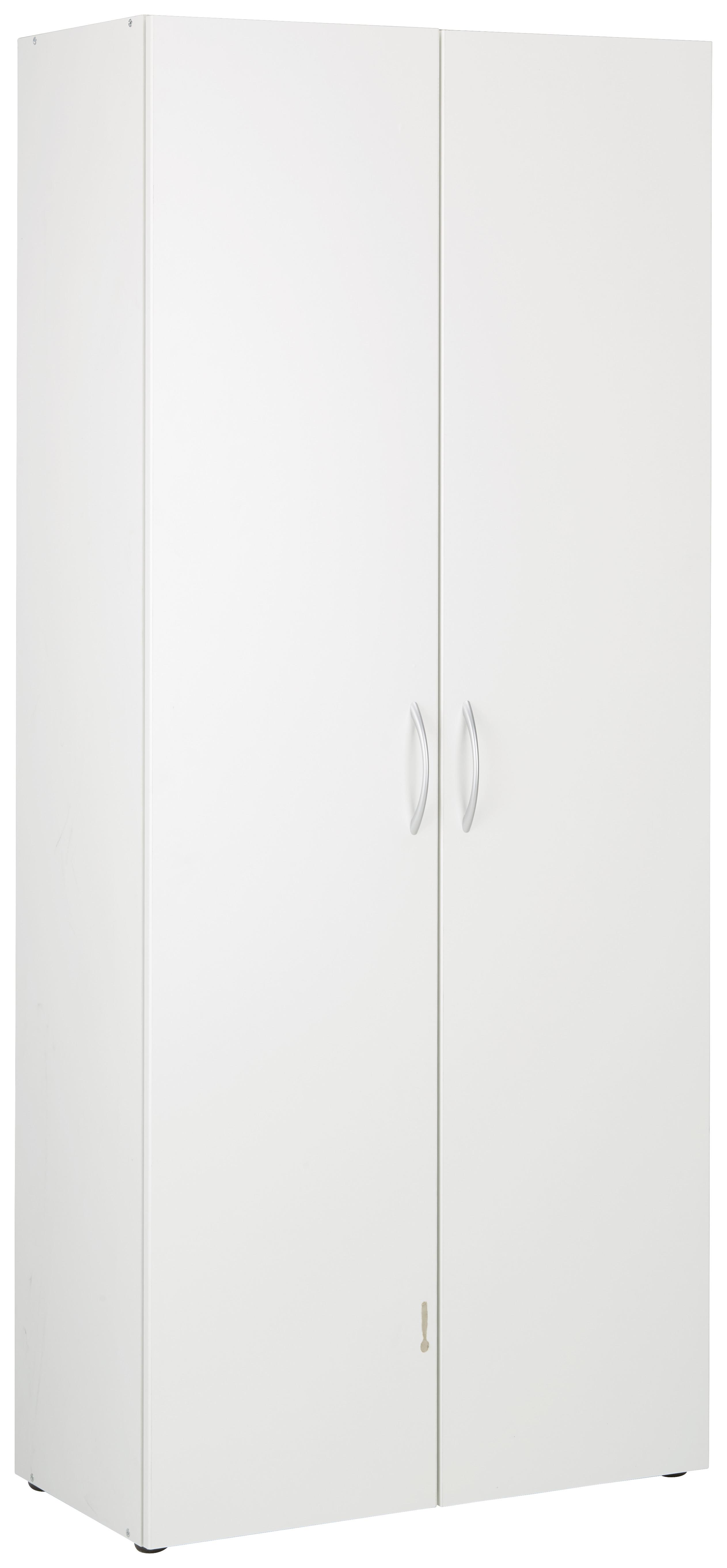Mehrzweckschrank in Weiß - Alufarben/Weiß, Holzwerkstoff/Kunststoff (80/185/40cm) - Modern Living