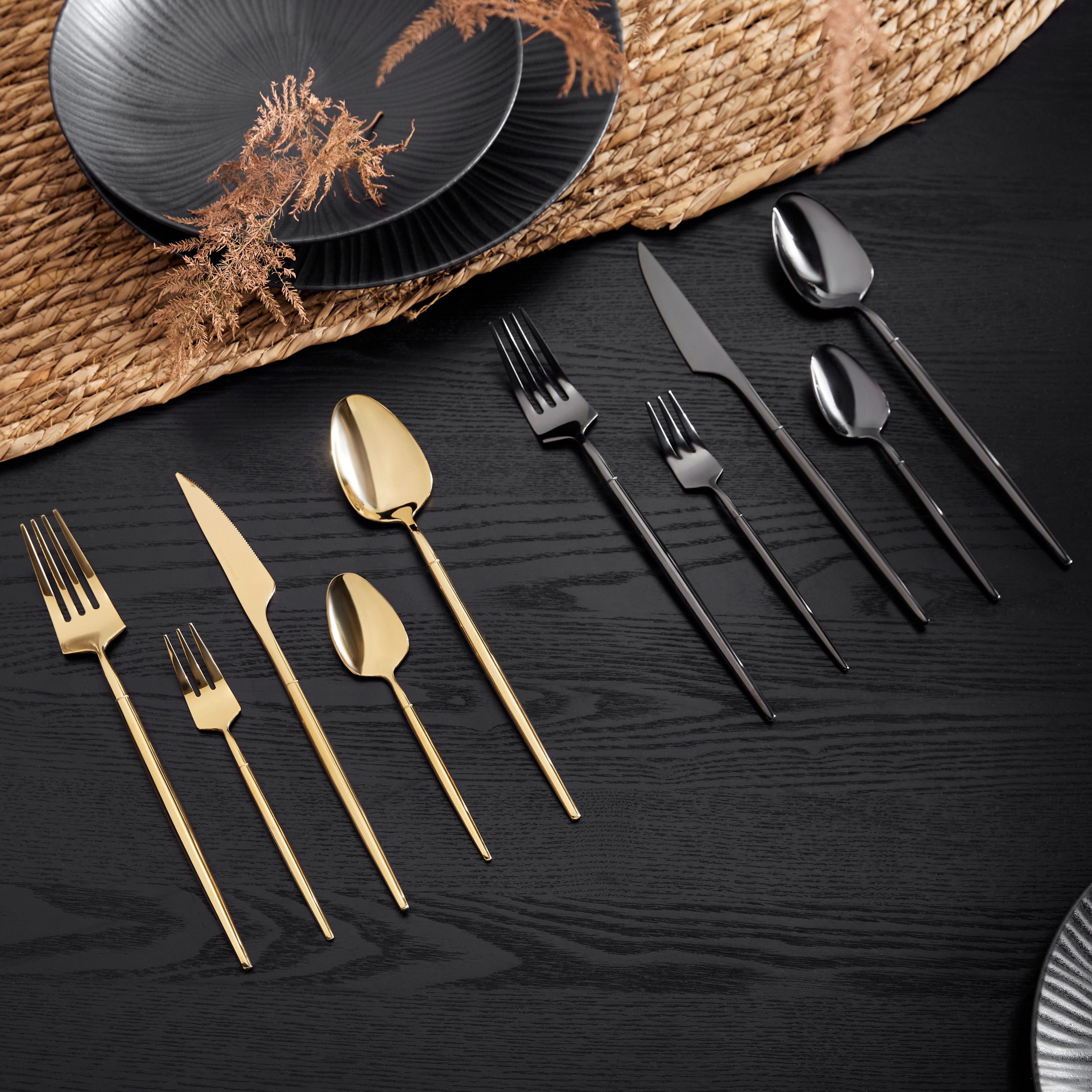 Pribor Za Jelo Set 20/1 Elegance - crna, Konvencionalno, metal - Premium Living