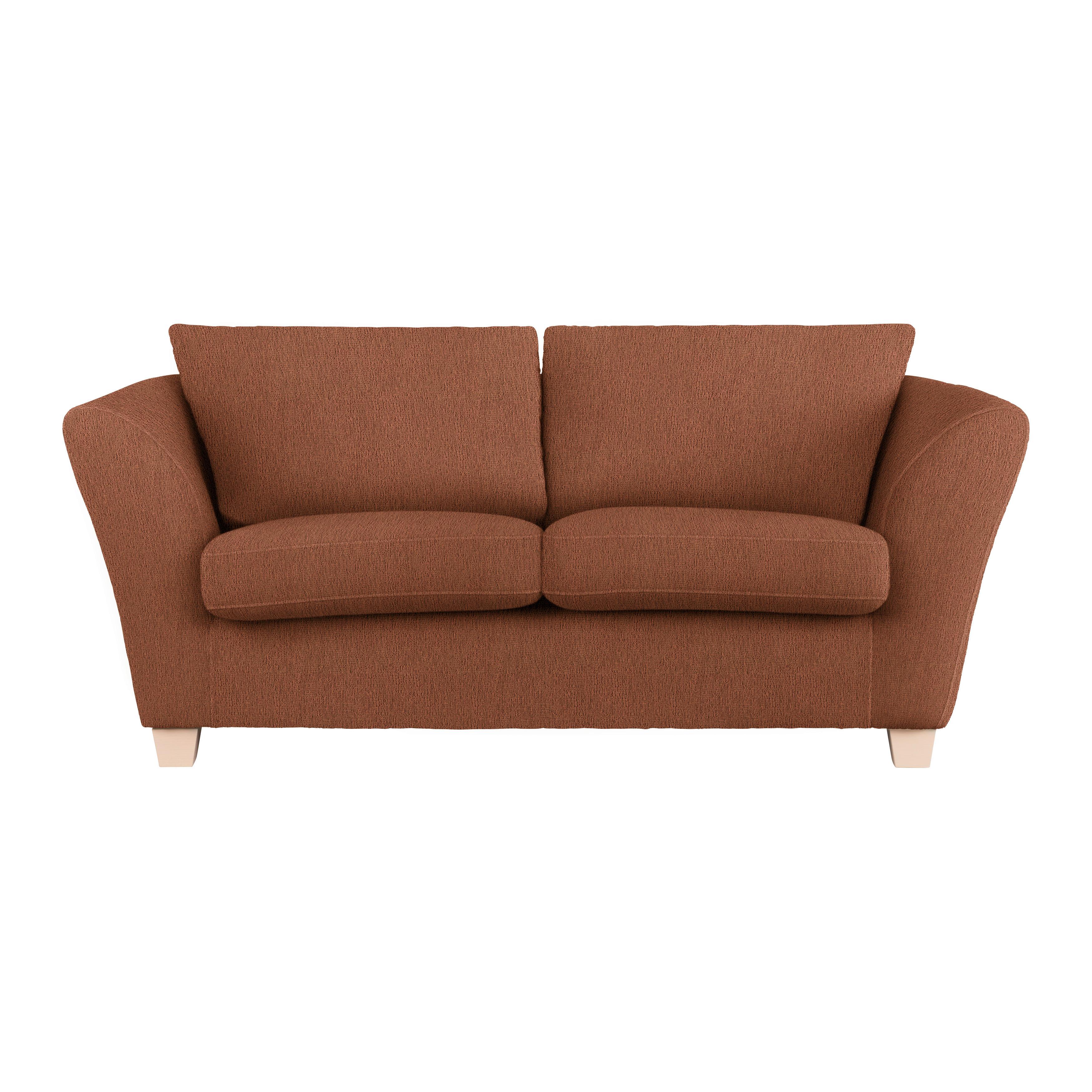 2-Sitzer-Sofa Devado Kupferfarben - Naturfarben/Kupferfarben, Holz/Textil (190/70-85/95cm) - Mömax