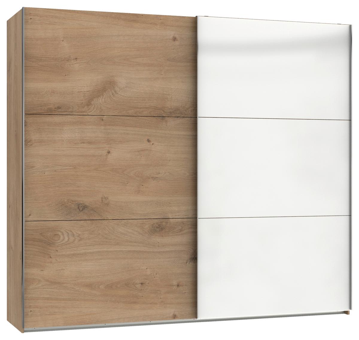 Ormar S Kliznim Vratima Level 36c - bijela/boje hrasta, Moderno, drvni materijal (250/216/65cm) - Modern Living