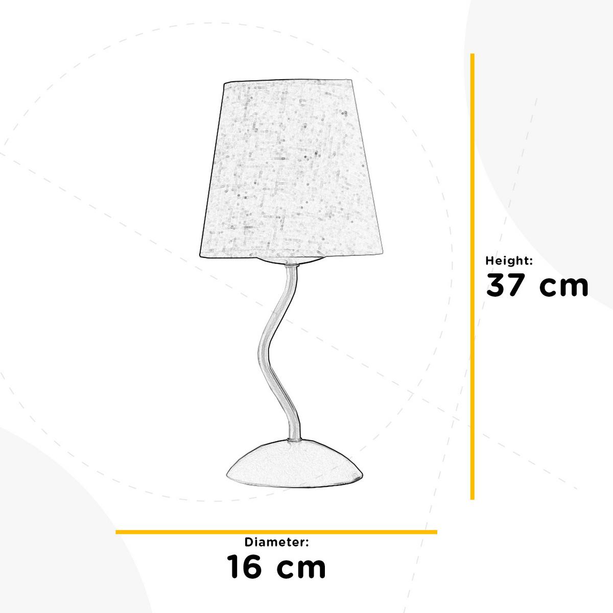 Nachttischleuchte Margot Weiß max. 6 Watt - Weiß, KONVENTIONELL, Metall (16/37cm)