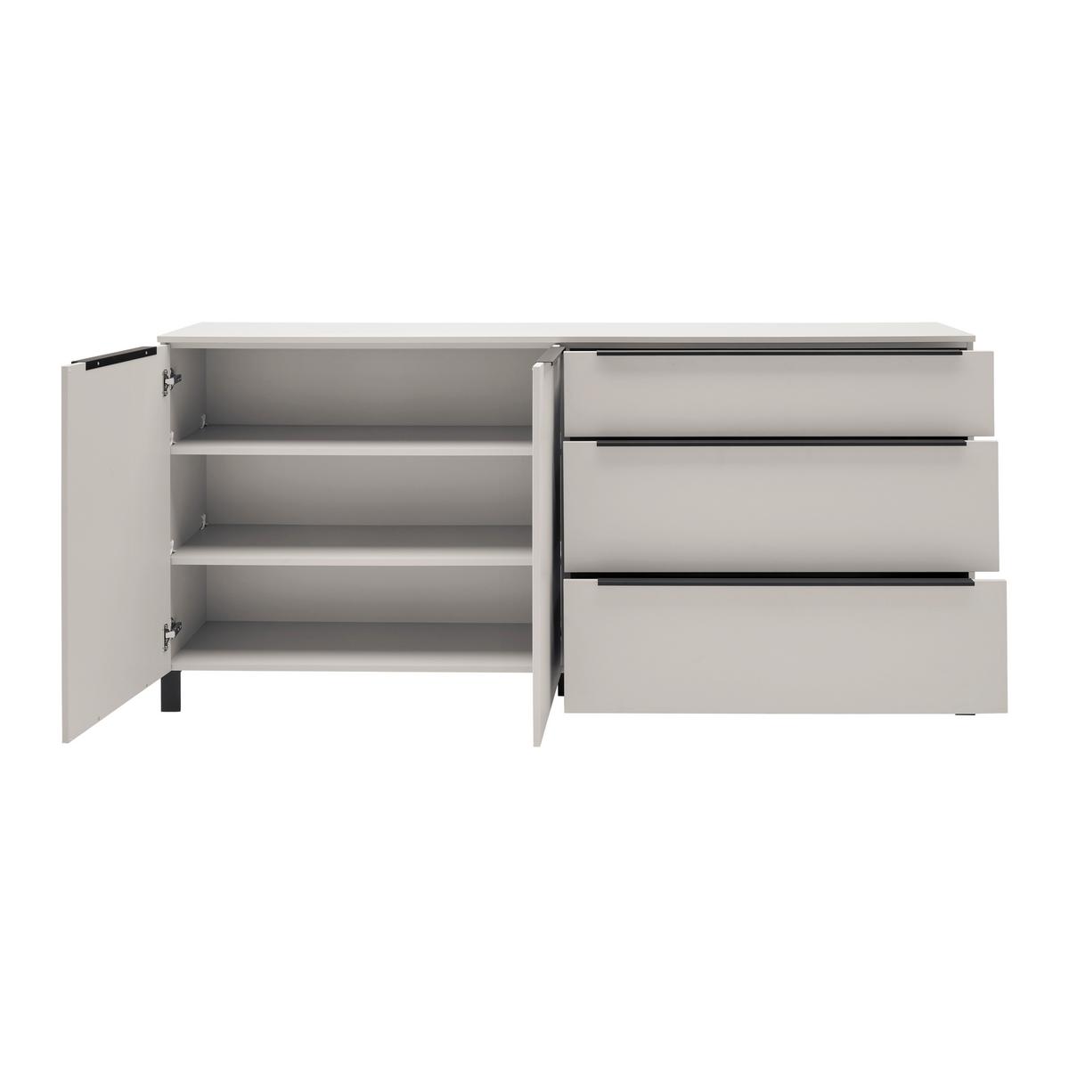 Sideboard GW-Fresno in Kaschmir - Kaschmir/Schwarz, Modern, Holzwerkstoff/Metall (192/89/40cm) - Premium Living