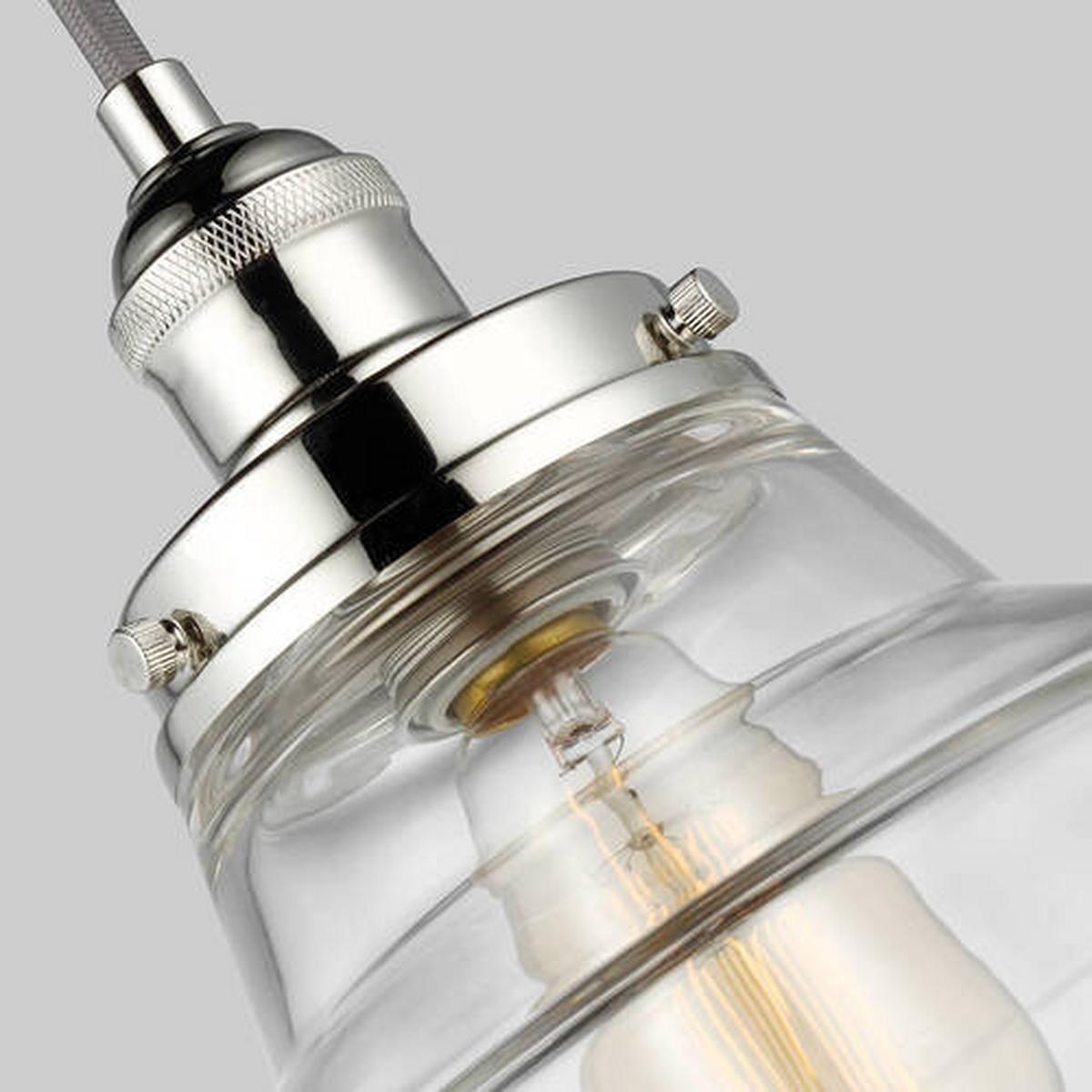 Viseća Svjetljka Baskin - boje nikla, Konvencionalno, staklo/metal (25.4/30.1cm) - Elstead Lighting