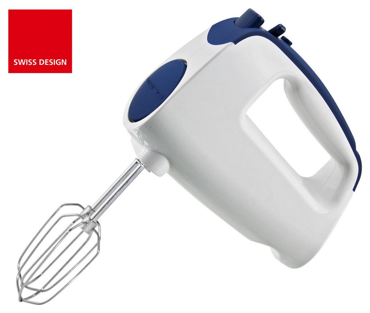 Handmixer Noah in Weiss/Blau - Blau/Weiss, Kunststoff/Metall (18/9cm)