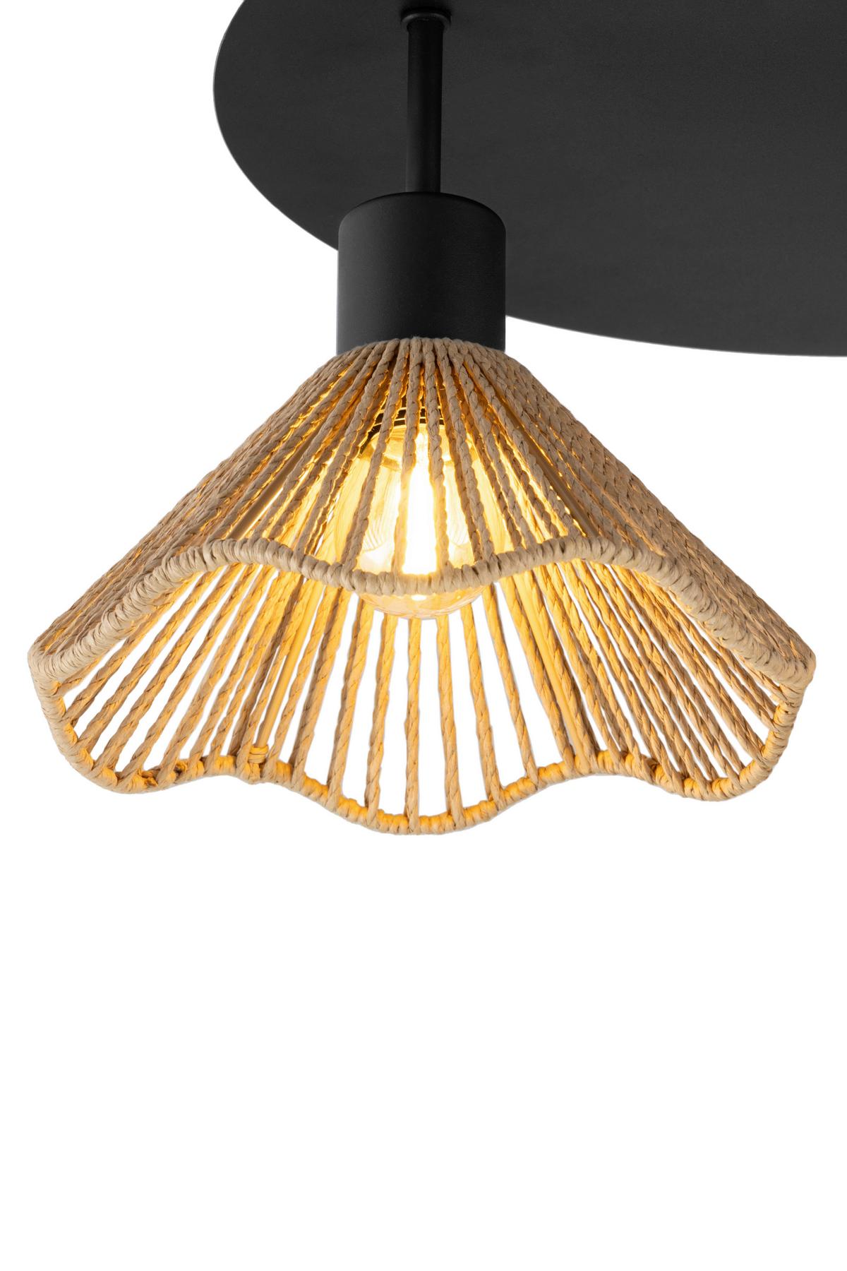 LAMPA WISZĄCA DOROTHEE - kolor naturalny/czarny, Design, metal/papier (53,5/42cm) - Collet's Monde