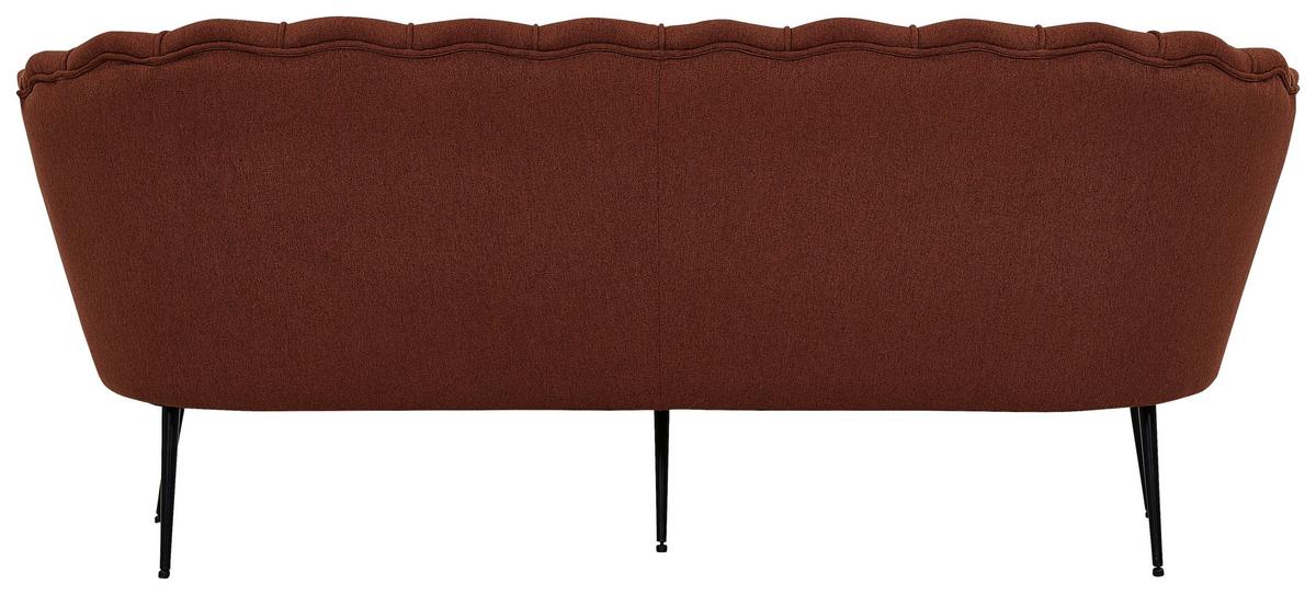 Sofa Calais ca. 180 cm Rostfarben - Rostfarben/Schwarz, Design, Textil/Metall (180/78.5/78cm) - Livetastic