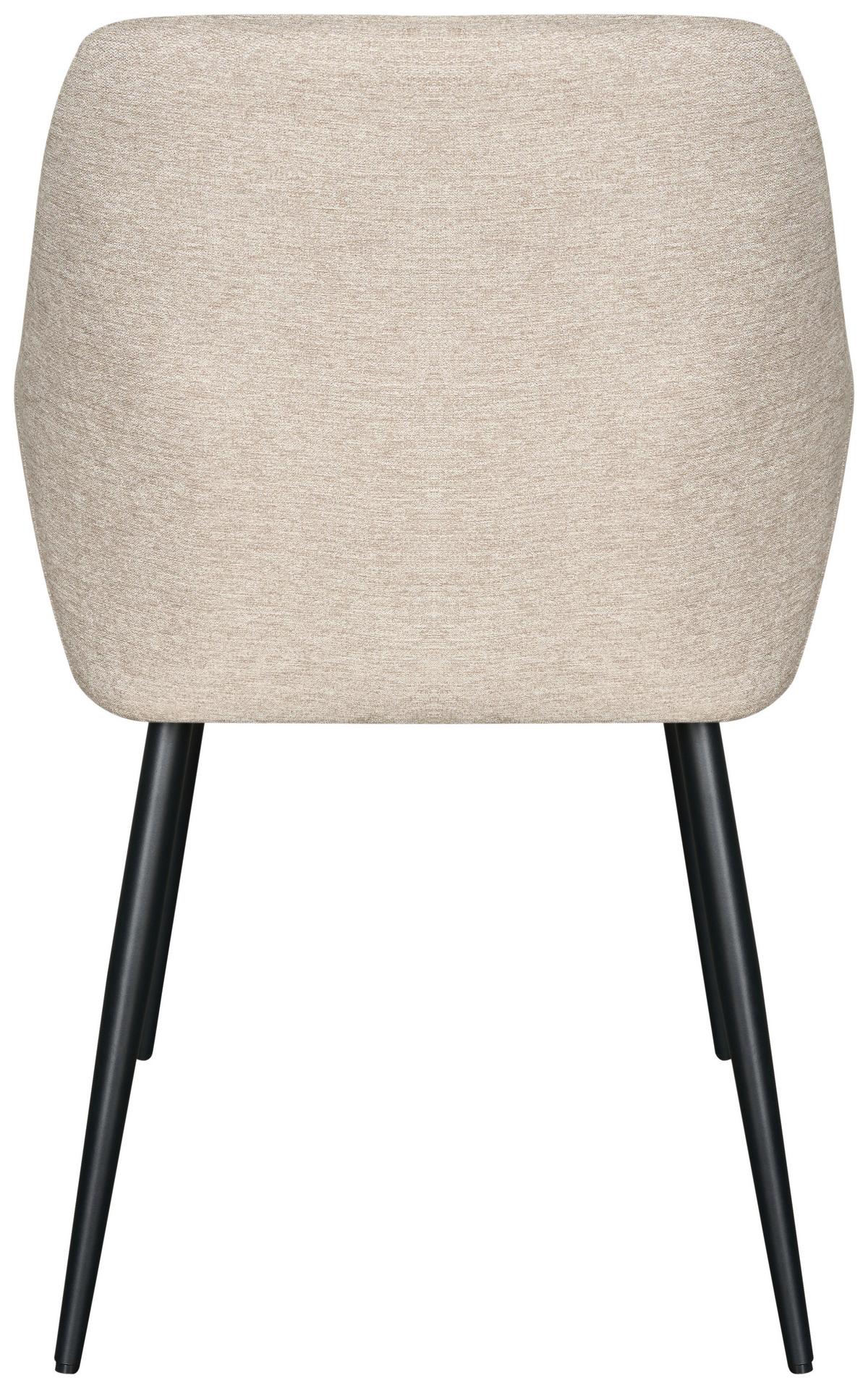 Naslanjač Hardy - črna/bež, Moderno, kovina/tekstil (57/86/64cm)