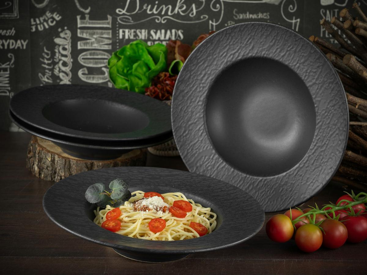 Set Krožnikov Za Testenine Schiefer Black, 4-Delni - antracit, Trend, keramika (27cm) - Creatable