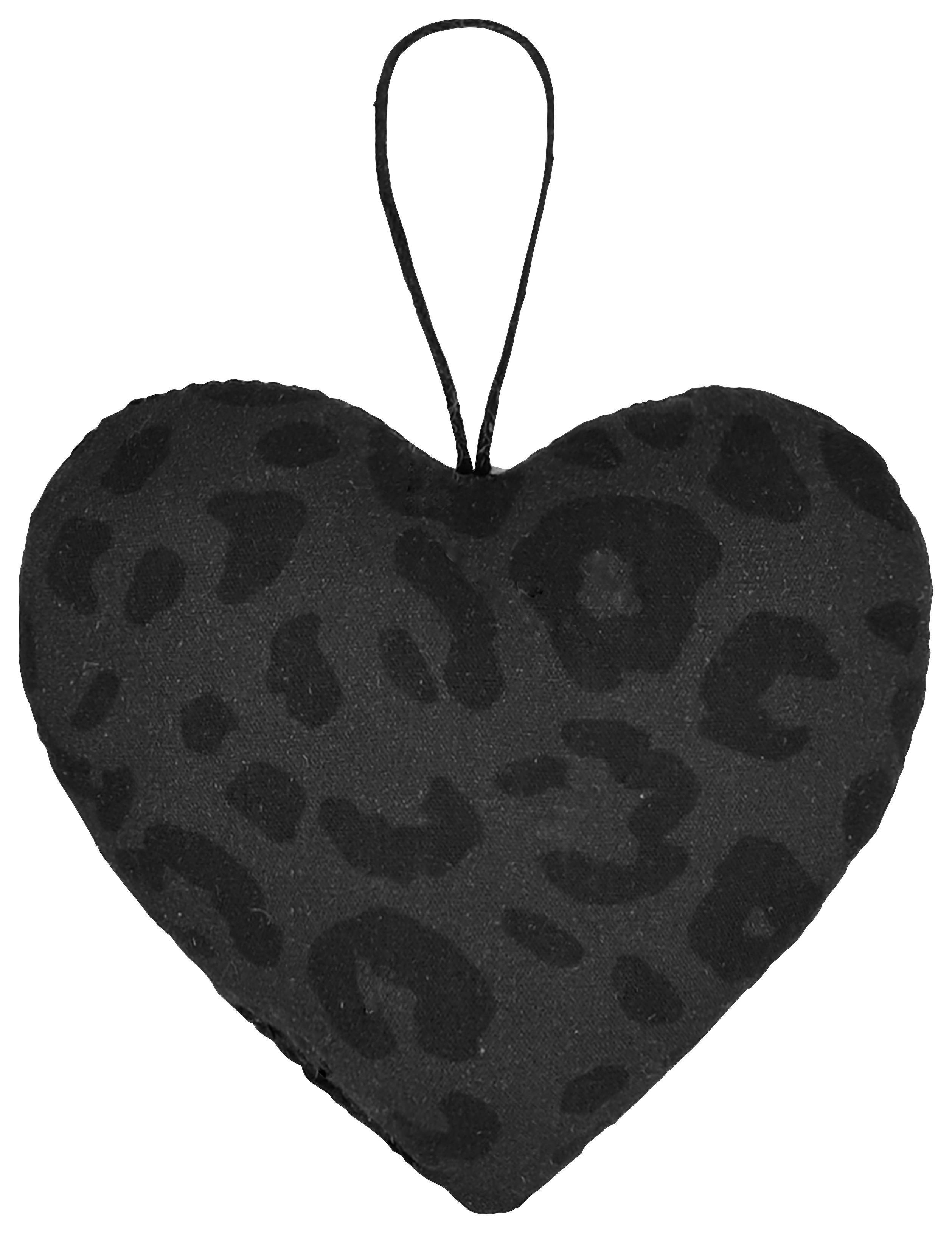 Dekohänger Heart Schwarz - Schwarz, Textil (10,5/9cm) - Mömax