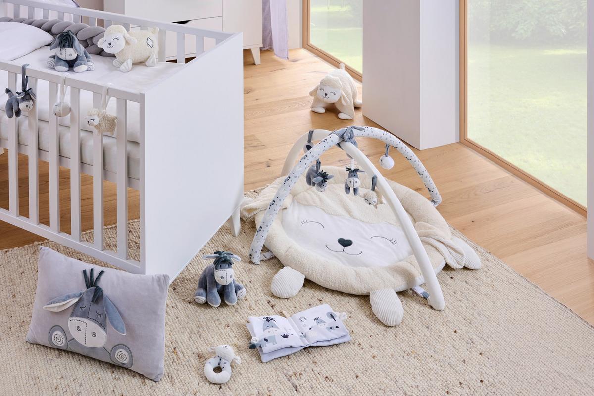 ŁUK Z ZABAWKAMI MOLLY - biały/kremowy, Basics, tkanina (80cm) - Patinio