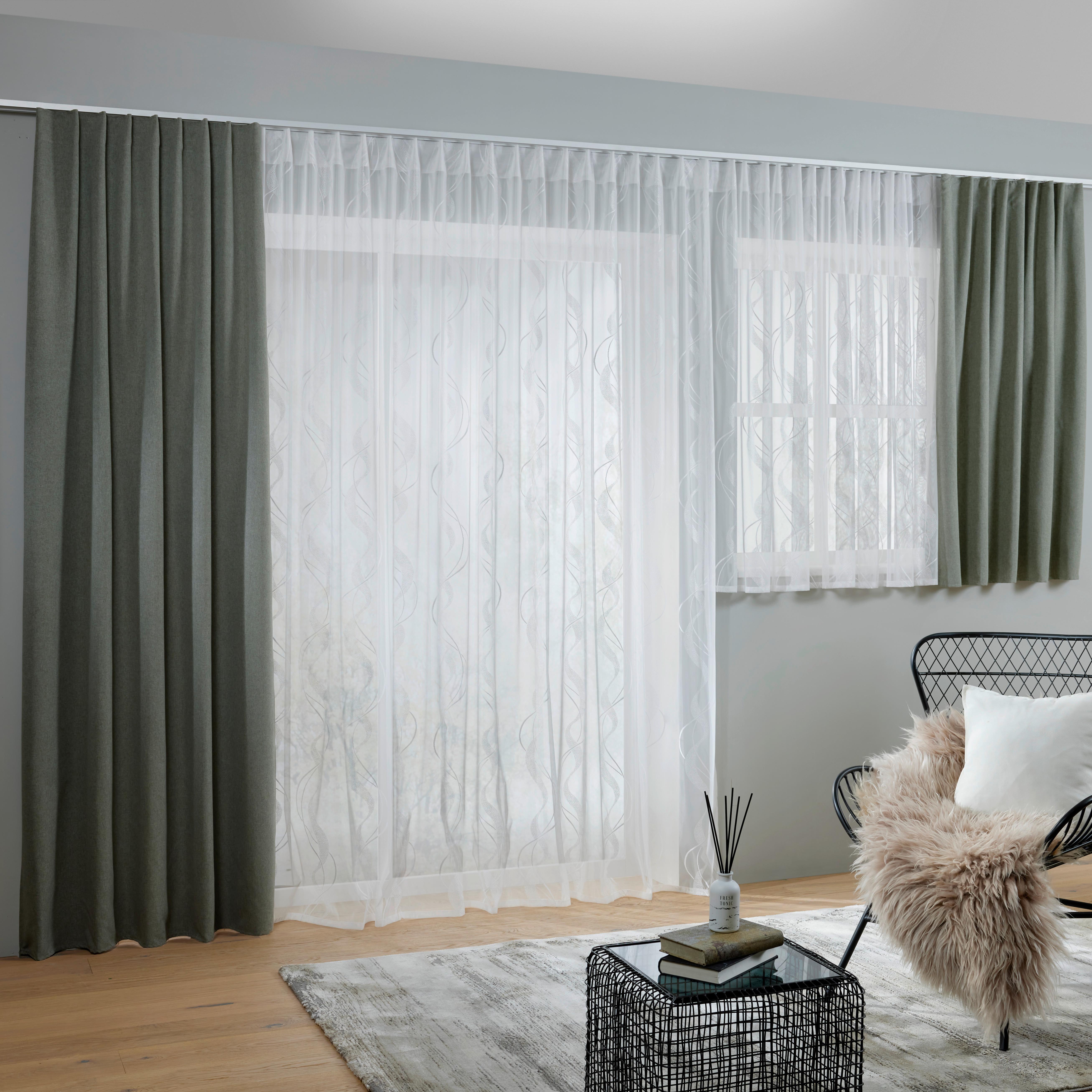 HOTELLGARDIN WAVE STORE 3 - vit, textil (300/245cm) - Modern Living