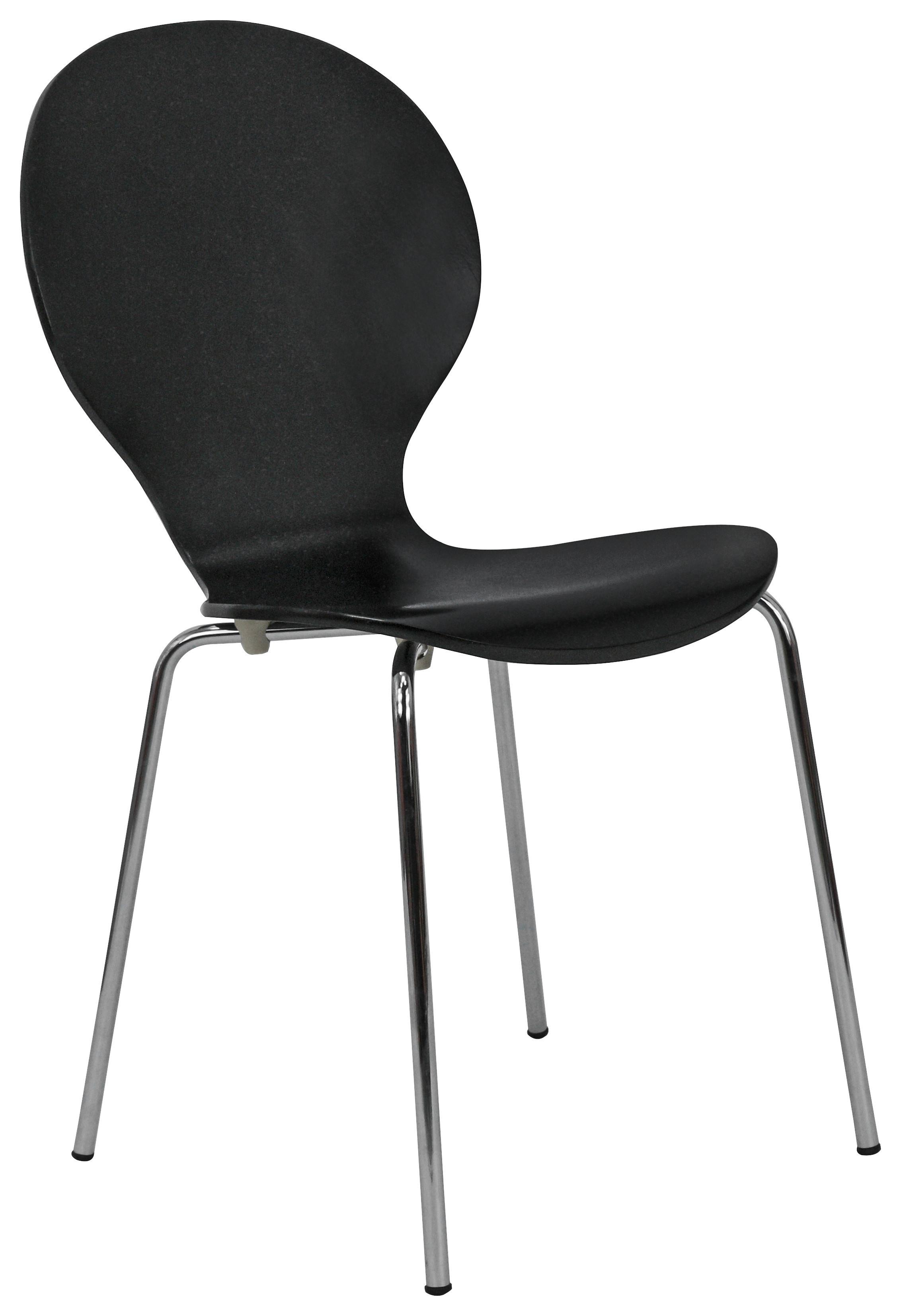 Stolica Ria - boje kroma/crna, Konventionell, drvo/metal (45/86/50cm)
