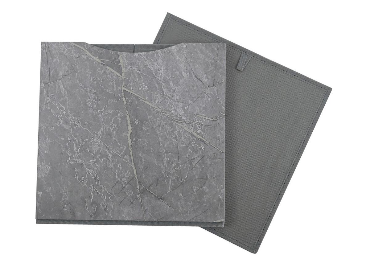 Cutie pliabilă Betty - gri, Konventionell, textil/material pe bază de lemn (33/33/32cm) - Mömax