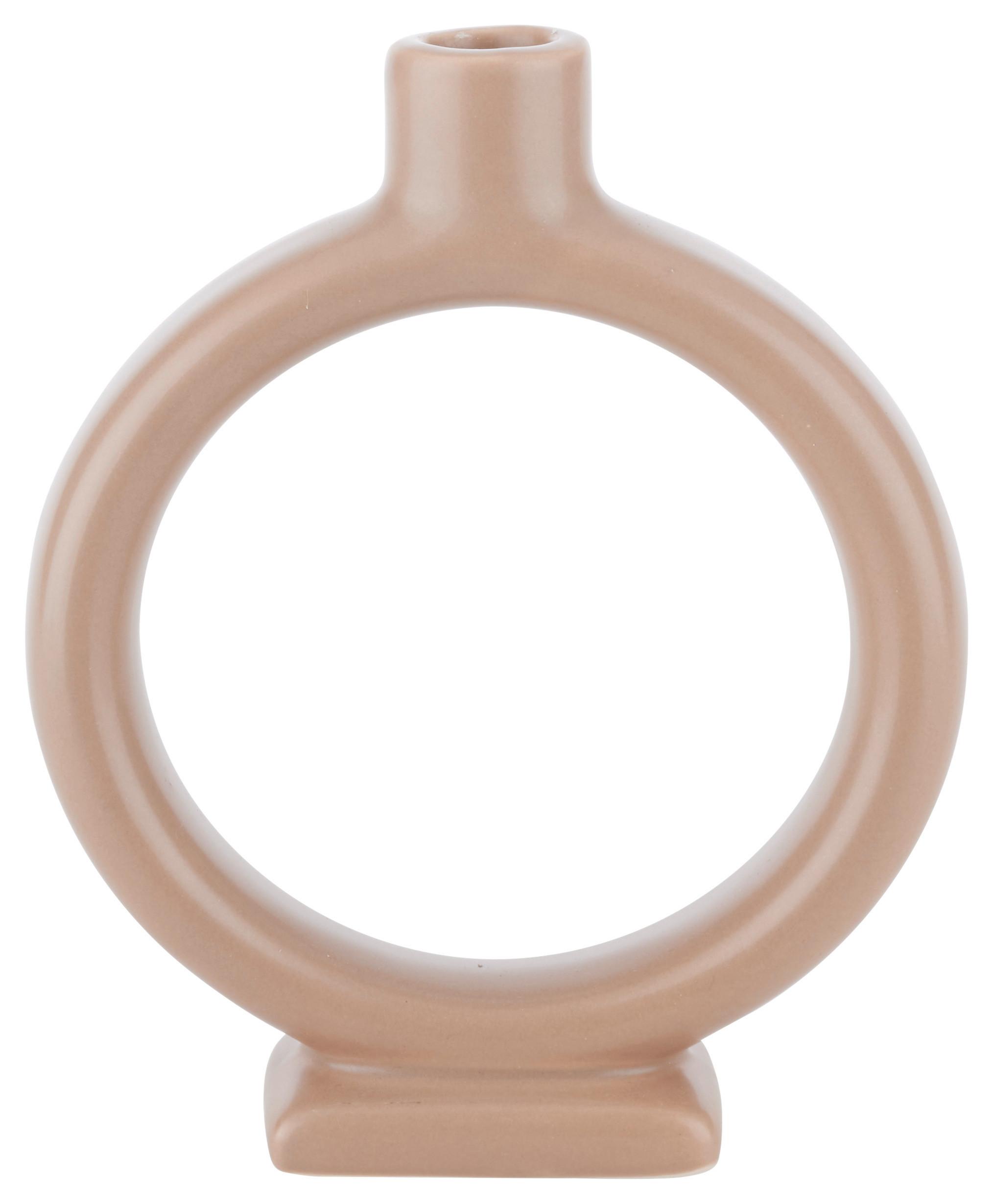 Svečnik Valongo I -Paz- - rjava, Basics, keramika (10,5/14/4,5cm) - Modern Living
