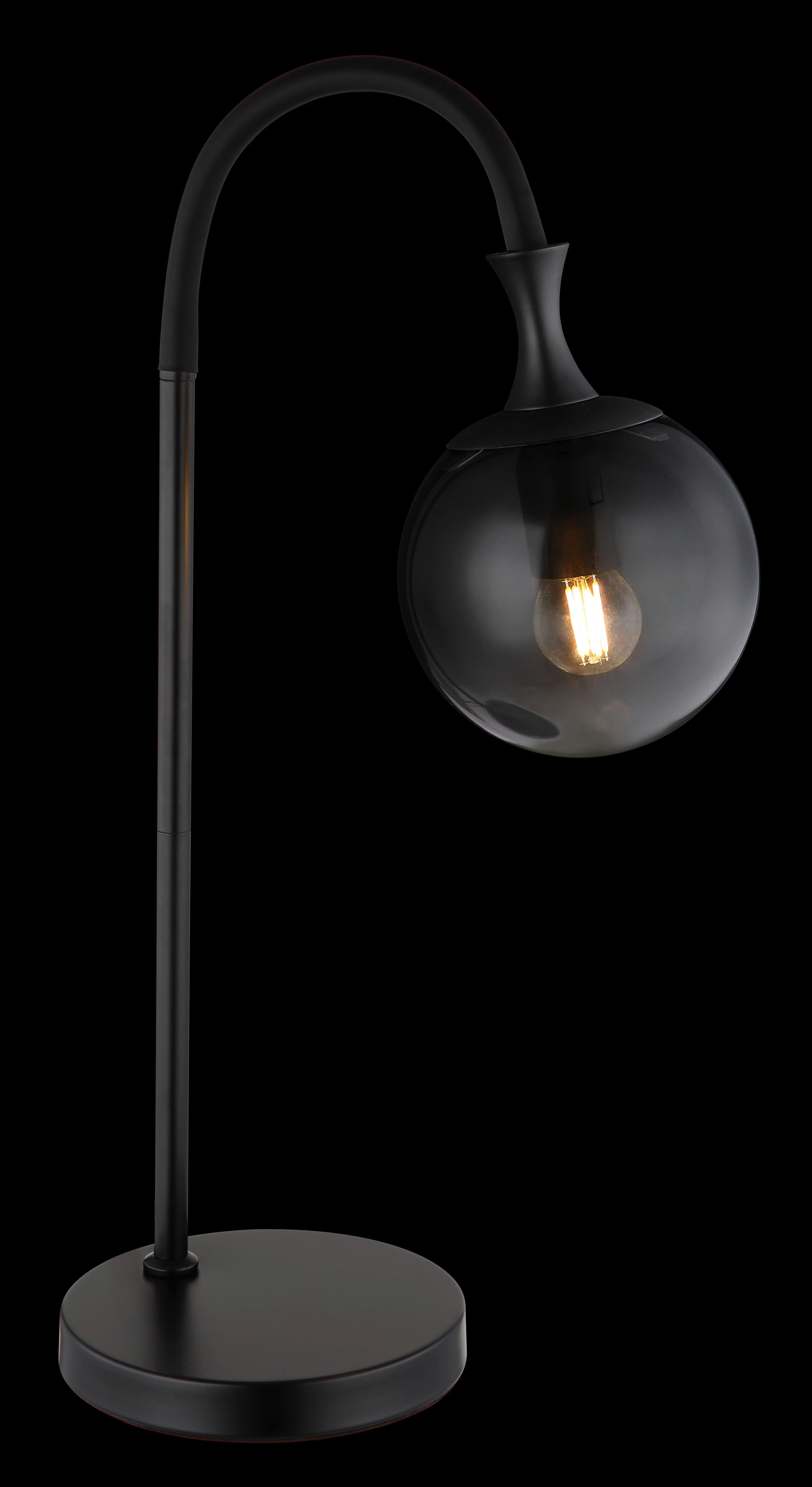 Stolna Svjetiljka Dalton - siva/crna, Design, staklo/metal (22,5/18/57,5cm) - Globo