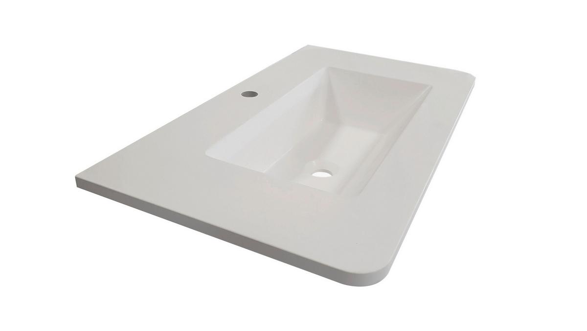 Umivaonik Lyra - bijela, Moderno, prirodni materijali (81/15/46cm)