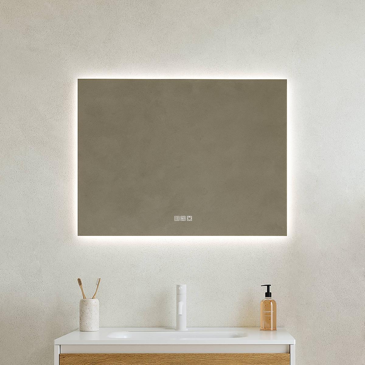 Ogledalo S Rasvjetom Brunelleschi - Moderno, staklo/metal (80/60/3cm)