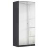 DULAP REFLECT - argintiu/gri, Modern, material pe bază de lemn (91/210/54cm)