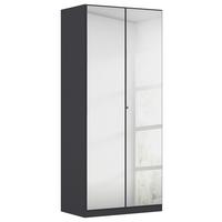 DULAP REFLECT - argintiu/gri, Modern, material pe bază de lemn (91/210/54cm)