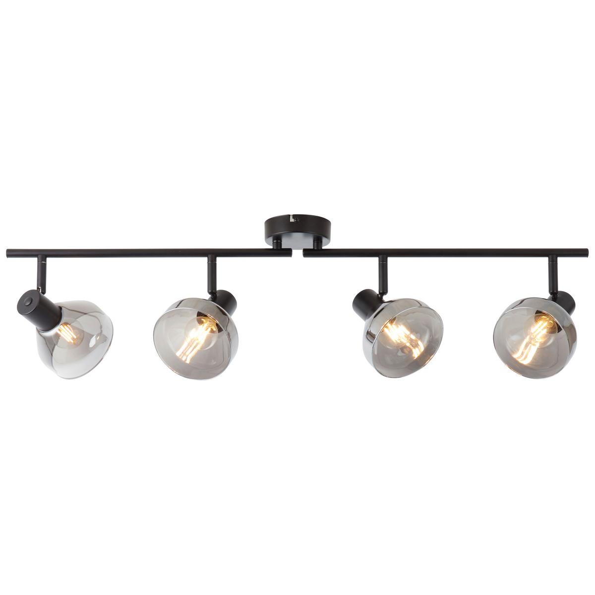 Deckenleuchte Reflekt Schwarz max.  18 Watt - Schwarz, Design, Glas/Metall (19,5/89/20cm) - Brilliant