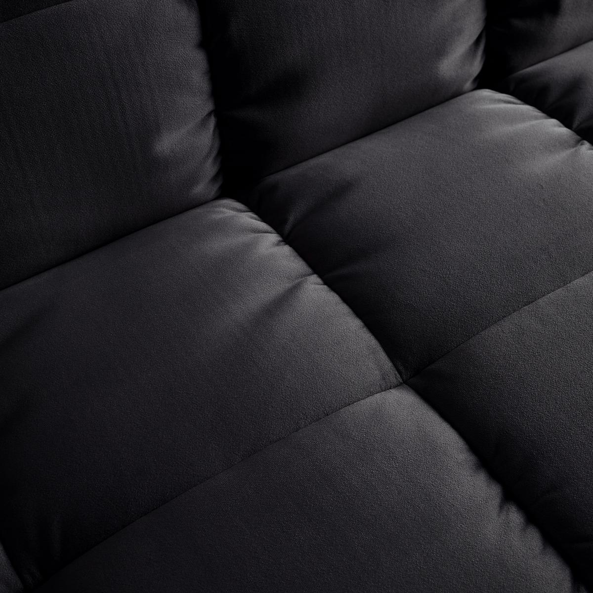 Canapea extensibila ALVA - negru, Modern, lemn/textil (185/80/88cm) - Bessagi Home