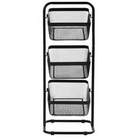 ZESTAW ORGANIZERÓW KUCHENNYCH MODERN KITCHEN - czarny, Design, tworzywo sztuczne/metal (37,5/32/96cm) - Homeware Profession.
