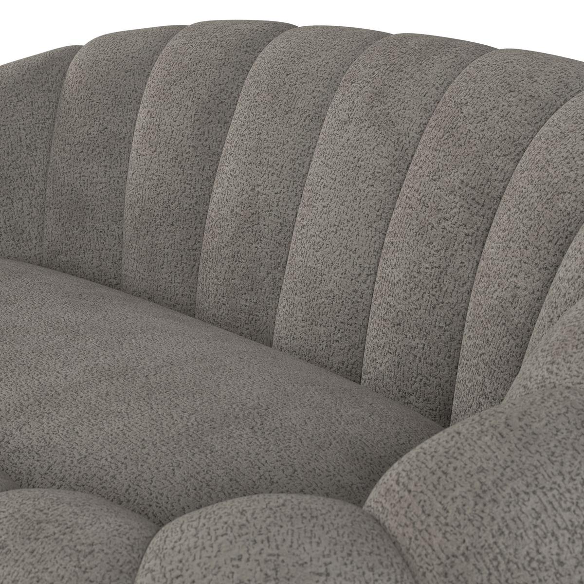 Sofa Lena Chenille Dunkelgrau - Hellbraun/Dunkelgrau, MODERN, Holz/Textil (150/62/92cm)