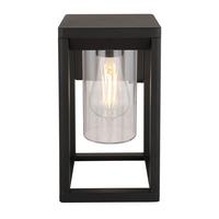 AUSSENWANDLEUCHTE CANDELA H: 27 CM SCHWARZ - Klar/Schwarz, Basics, Kunststoff/Metall (15/27cm) - Globo
