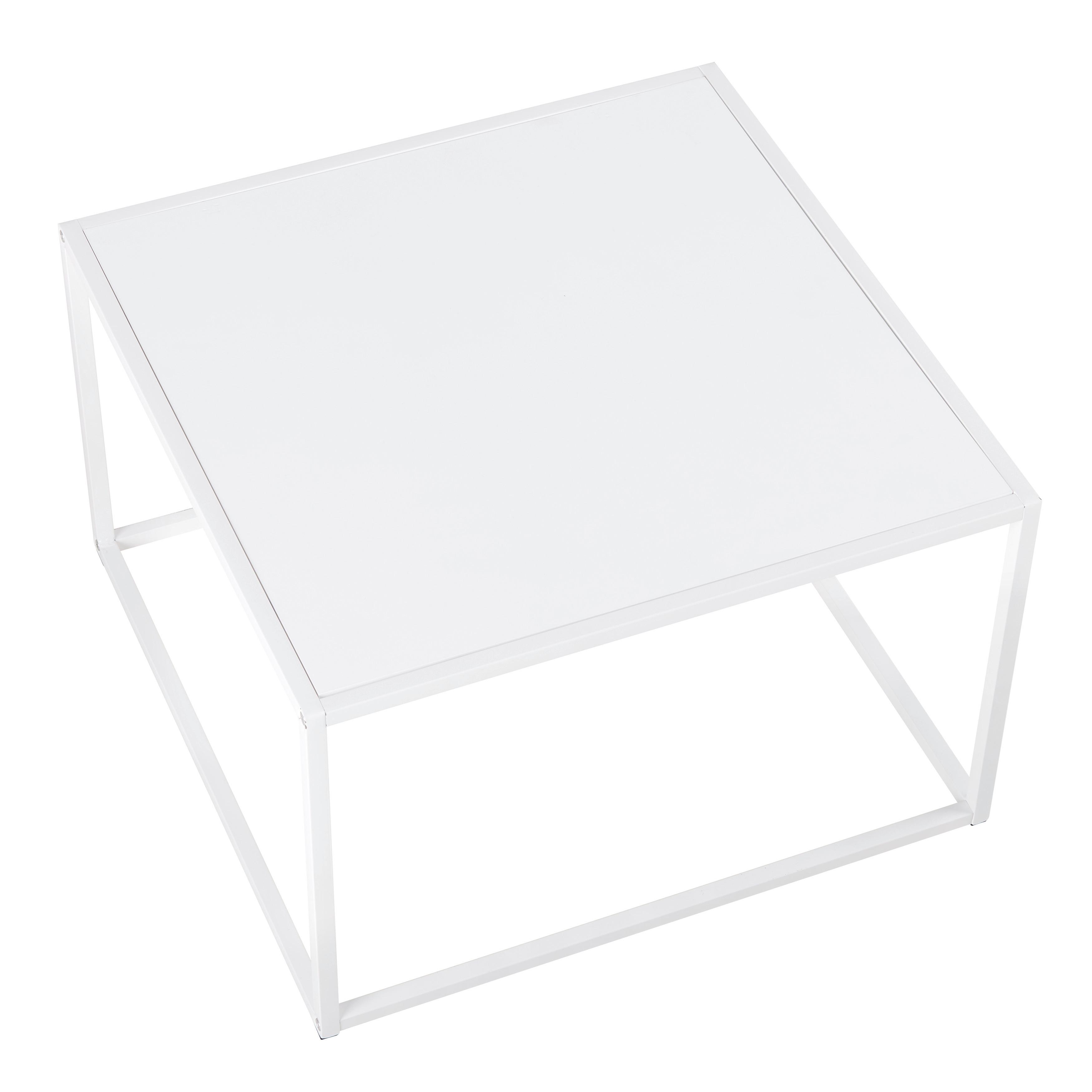 SOFFBORD KUBO -TOP- -BASED- - vit, Modern, metall/trämaterial (60/60/38cm) - Based