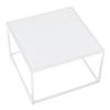 SOFFBORD KUBO -TOP- -BASED- - vit, Modern, metall/trämaterial (60/60/38cm) - Based