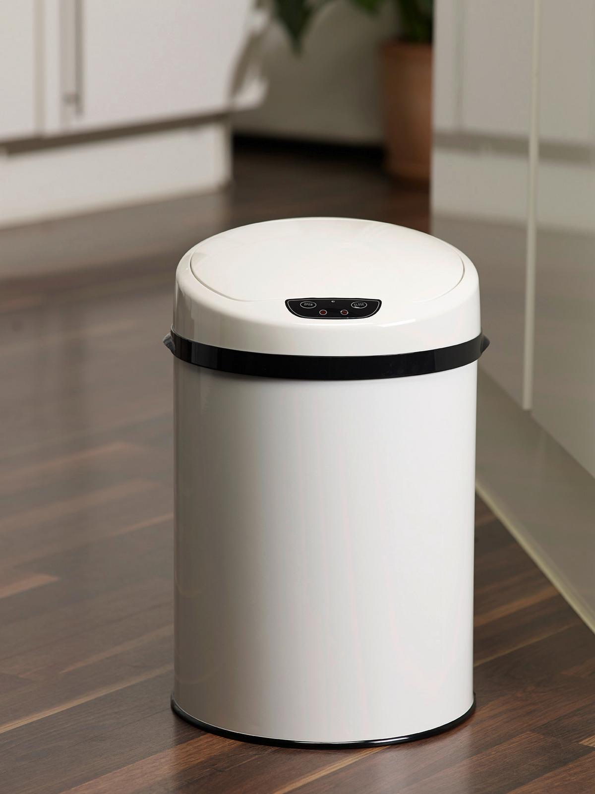 Koš Za Smeti Inox, 9 L - črna/bela, Basics, kovina/umetna masa (24,5/37,5cm) - Echtwerk