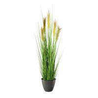 Dekogras Fleur mit Übertopf, ca. 110cm - Grün, MODERN, Kunststoff (110cm) - P & B