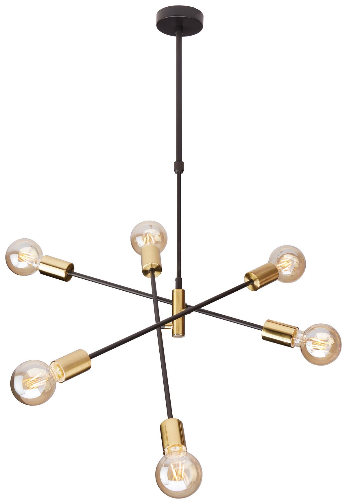 LAMPA WISZĄCA BULB *SBM* - czarny/kolor złoty, Lifestyle, metal (69/69/67,5cm) - Marama