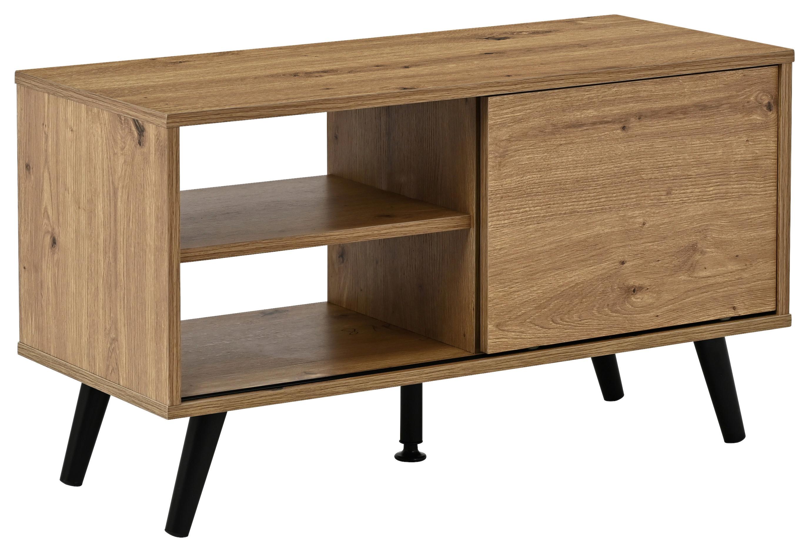 Phonotisch Move Eiche Artisan/Schwarz - Schwarz/Eiche Artisan, MODERN, Holzwerkstoff/Metall (80/46/35cm) - Based