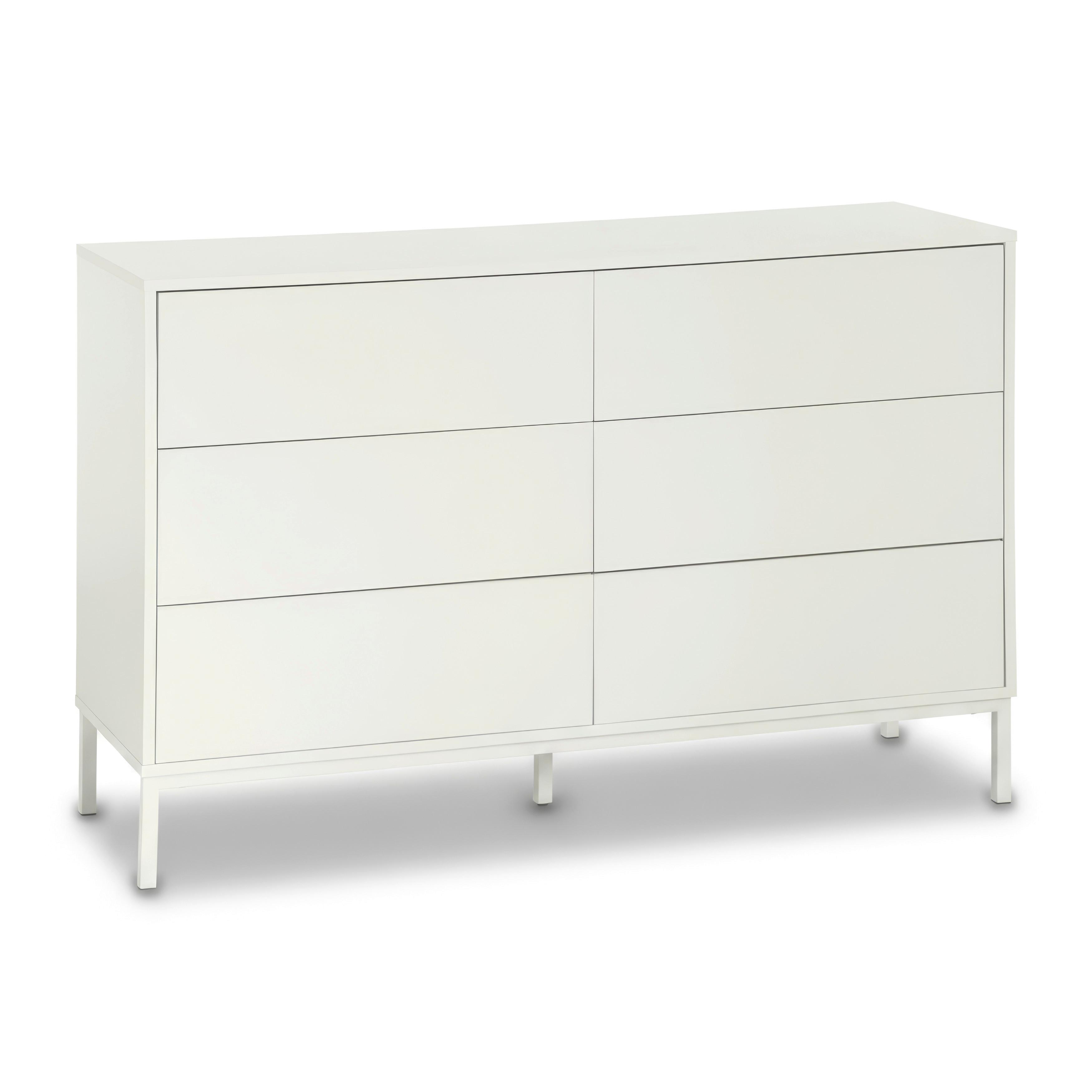 Sideboard Amber Weiß MDF/Eisen - Weiß, MODERN, Holzwerkstoff/Metall (120/80/40cm) - Bessagi Home