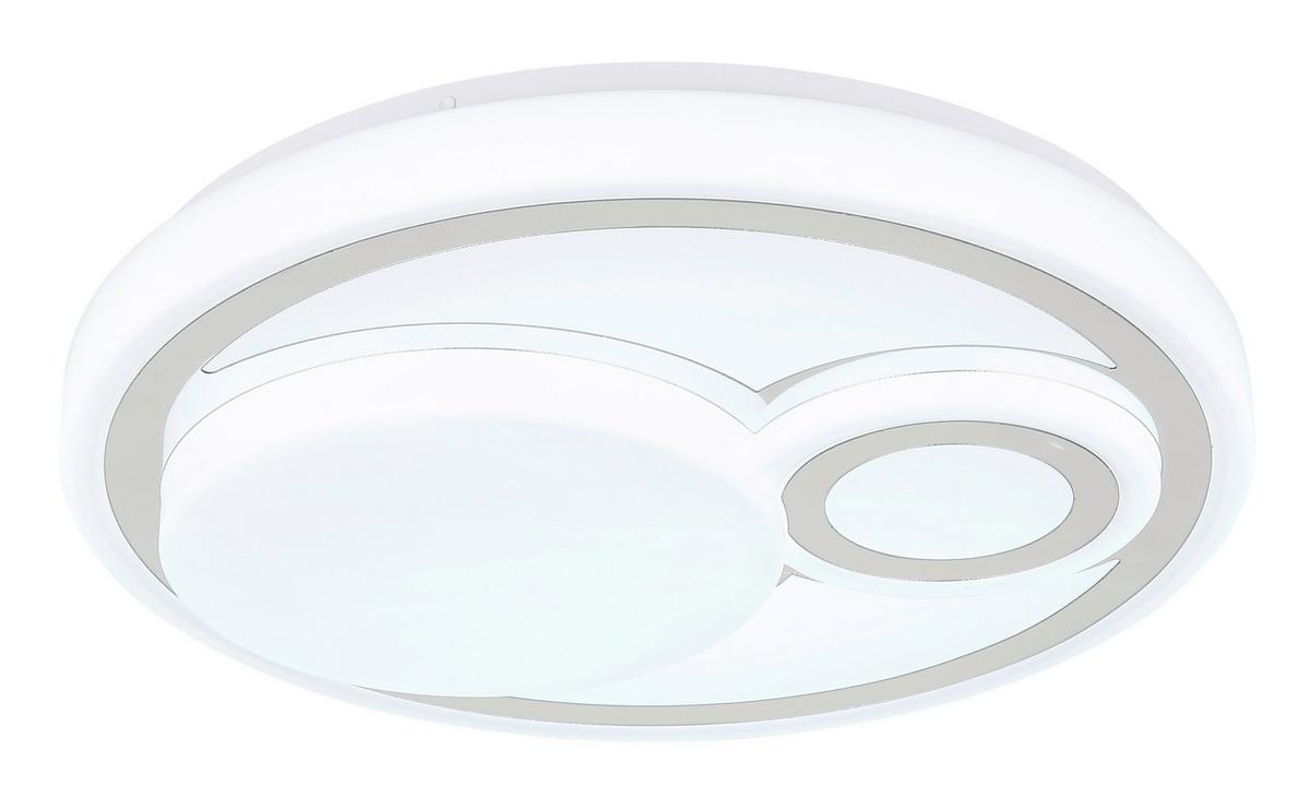 Led Stropna Svjetiljka Ruiz - bijela/boje kroma, Design, metal/plastika (38/7,5cm) - Globo