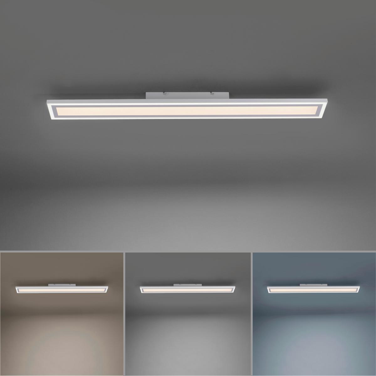 LED-Deckenleuchte Edging max. 35 Watt - Weiß, Basics, Kunststoff/Metall (100/11,8/6cm)