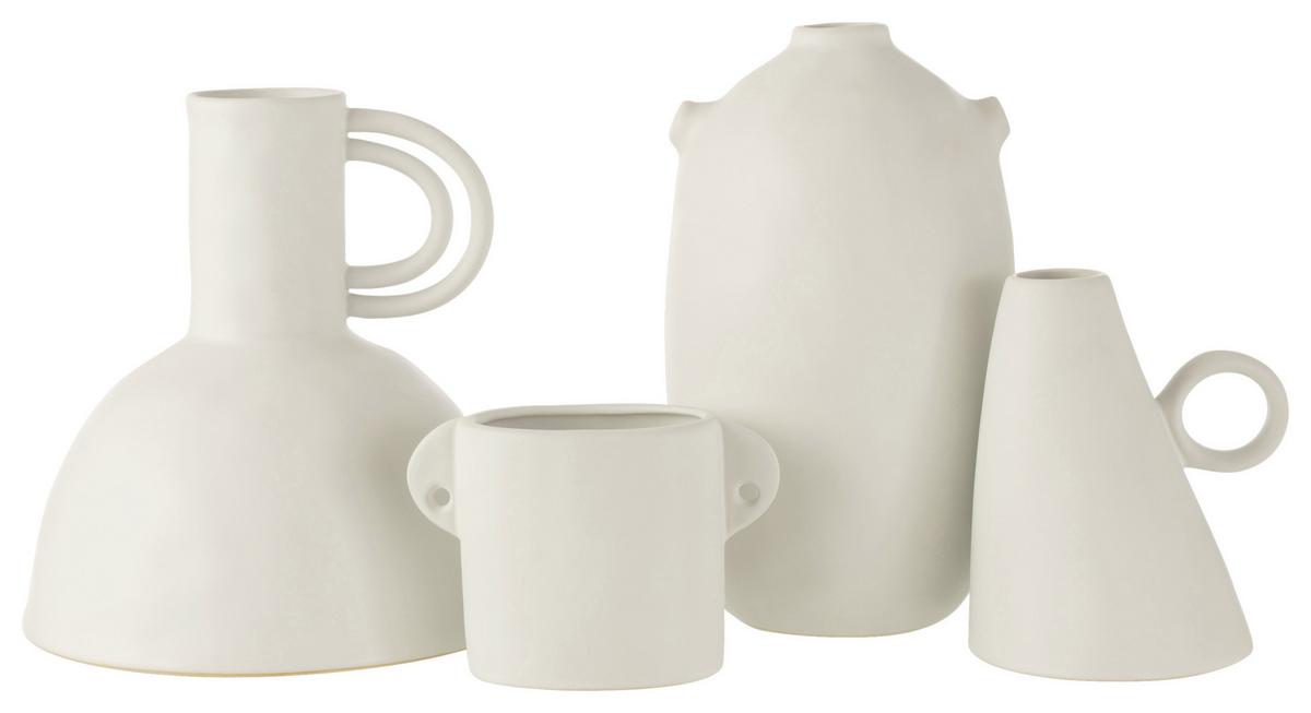 DZBAN DEKORACYJNY 22968 - biały, Trend, ceramika (24/25/24cm)