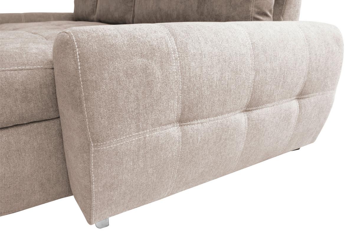Kutna Garnitura Solar - bijela/bež, Design, tekstil/plastika (277/175cm) - Modern Living