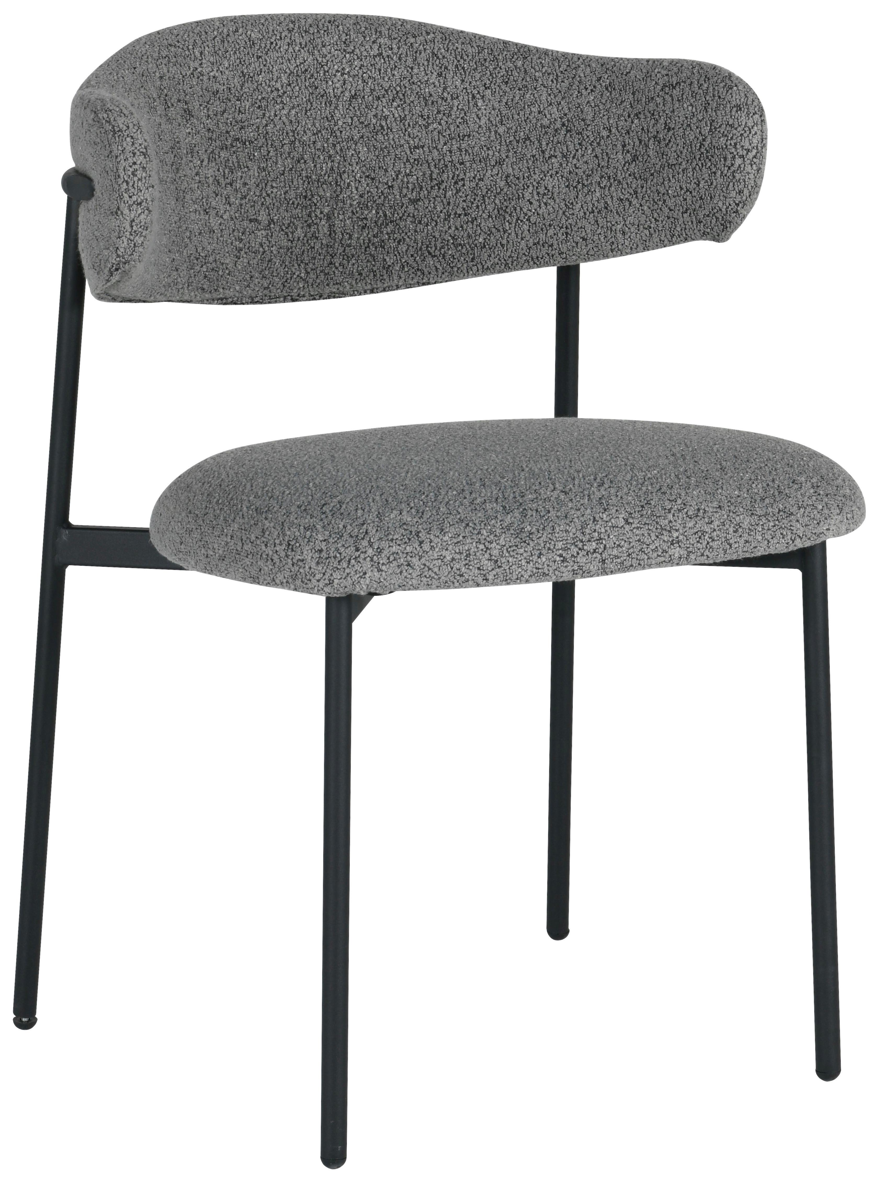 KRZESŁO MIJOU - ciemnoszary/czarny, Design, metal/tkanina (55/78/58cm) - Boxxx
