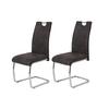 Schwingstuhl-Set Flora II S 2er-Set ca. 43x98cm Anthrazit - Chromfarben/Anthrazit, MODERN, Textil/Metall (43/98/59cm) - MID.YOU