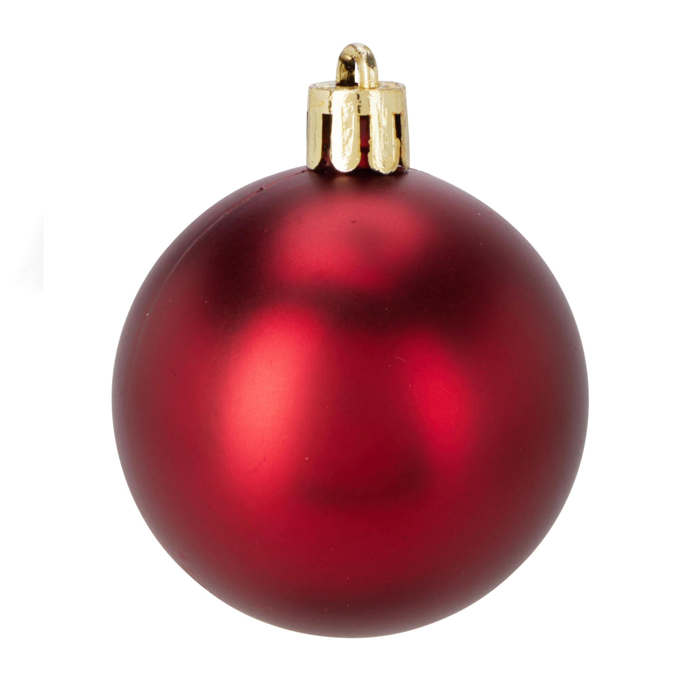 Christbaumkugel-Set Romy Rot 16-teilig - Rot, KONVENTIONELL, Kunststoff (5cm) - Mömax