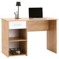 Pisalna Miza Kubek, 110x50 - barve hrasta/bela, Moderno, leseni material (110/75/50cm)