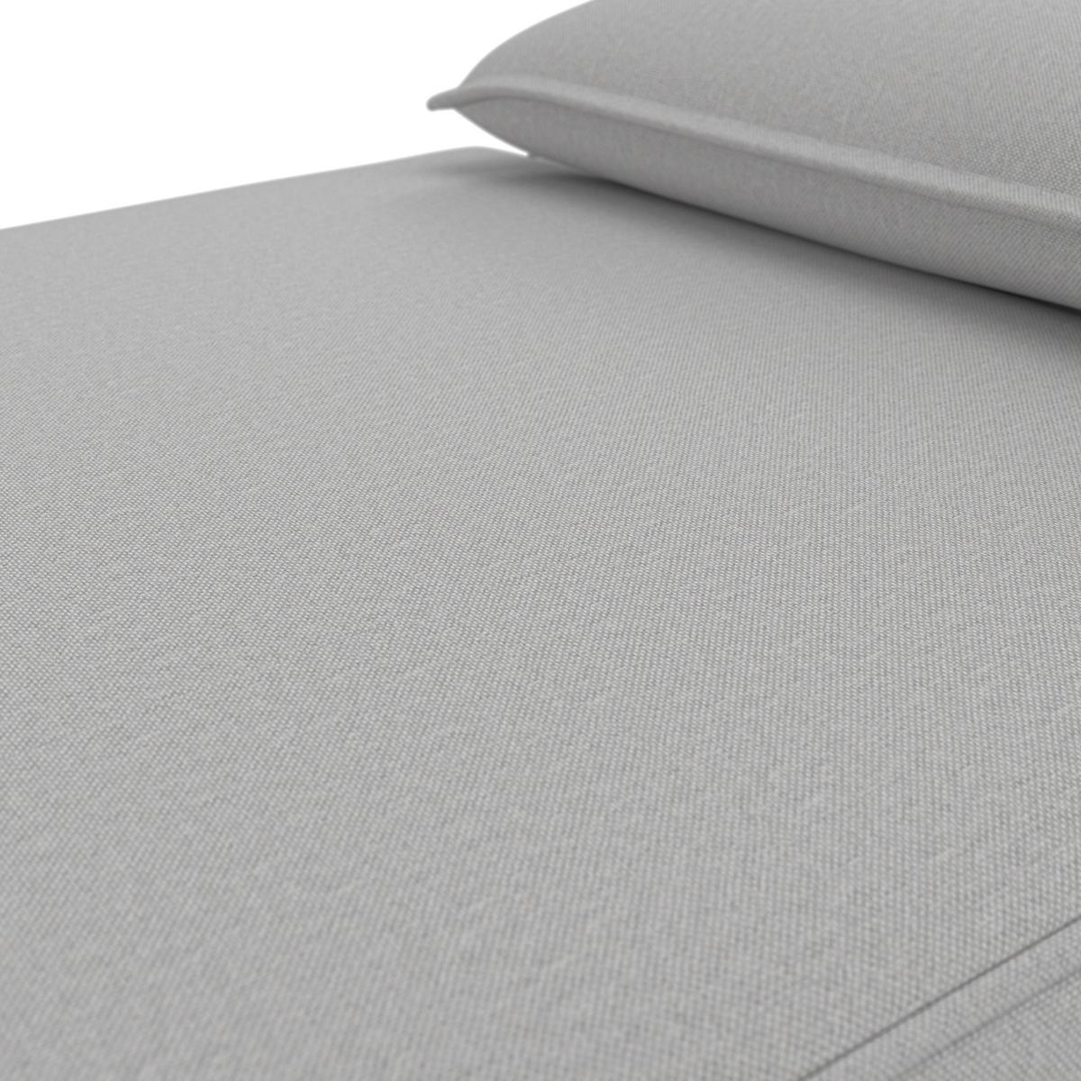 Gartenliege Marina Hellgrau Metall/Textil inkl. Abdeckung - Hellgrau, MODERN, Textil/Metall (195/30/84cm) - Bessagi Garden