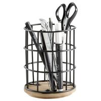 Stiftehalter in Braun/Schwarz - Schwarz/Naturfarben, Lifestyle, Holz/Metall (10/14/10cm) - Mömax