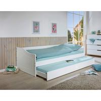 Ausziehbett Leonie ca. 90x190 cm Weiß - Naturfarben/Weiß, MODERN, Holz (90/190cm) - MID.YOU