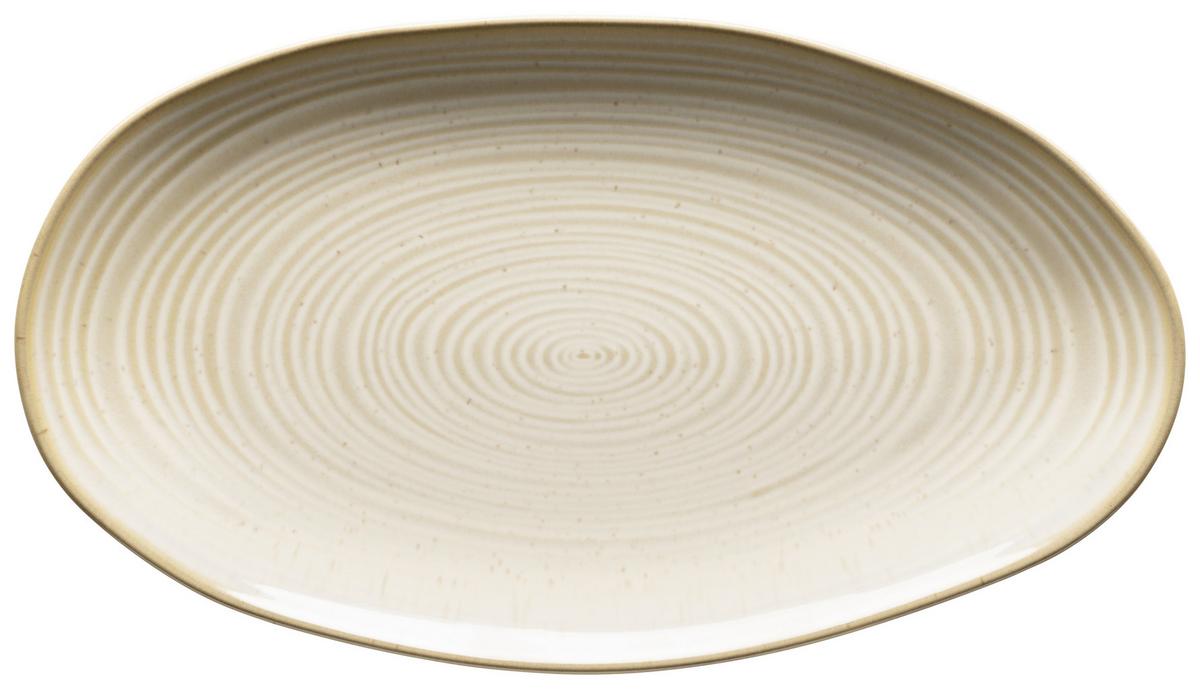 Platte Nottingham in Beige, 3-teilig - Beige, Basics, Keramik (21,5/35/8cm) - Mäser