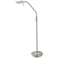 Stehleuchte Bergamo in Nickelfarben max. 12 Watt - Nickelfarben, Design, Kunststoff/Metall (27/27/135cm) - Trio Leuchten