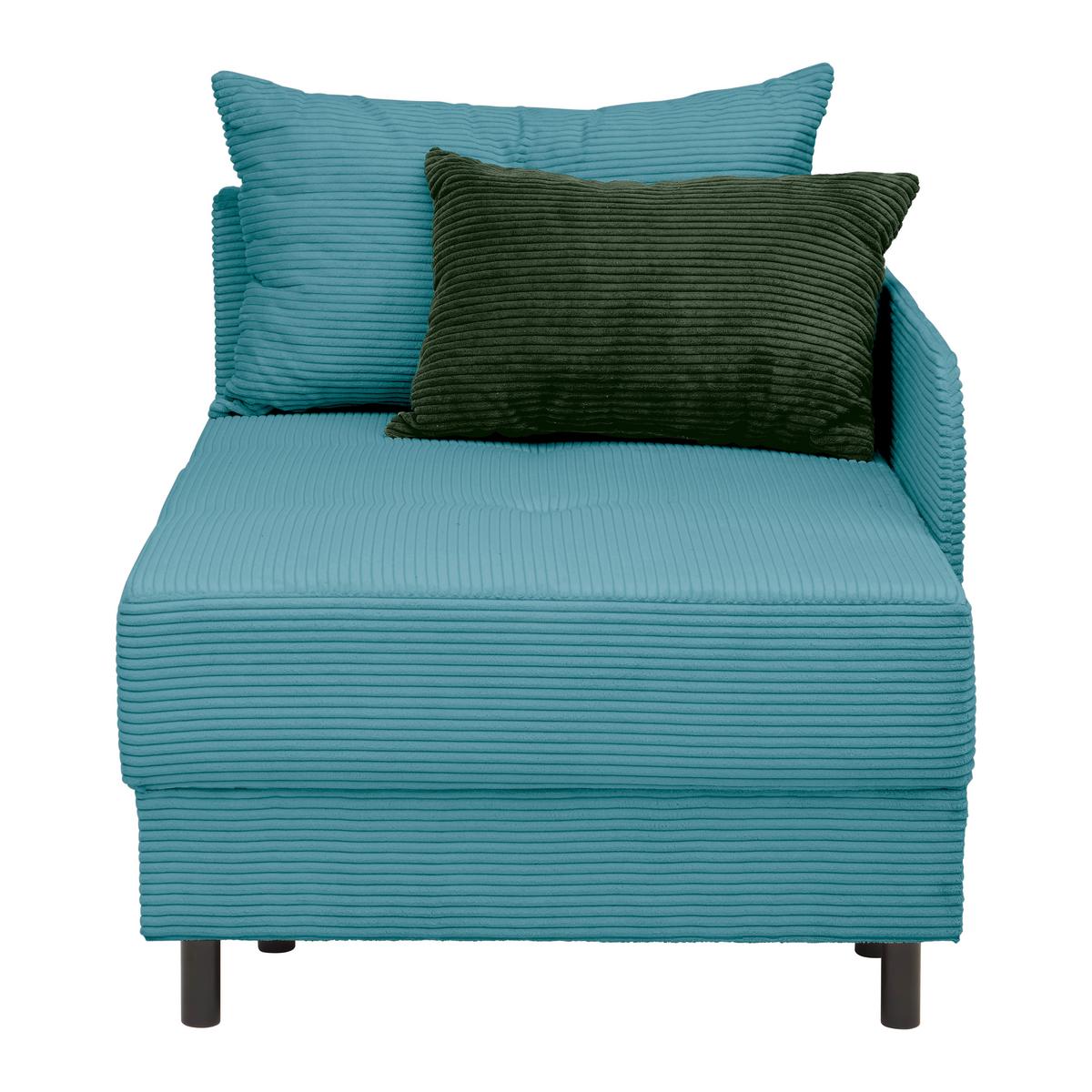 Liege Nova Petrol - Petrol/Schwarz, MODERN, Holz/Textil (85/62/145cm) - Mömax