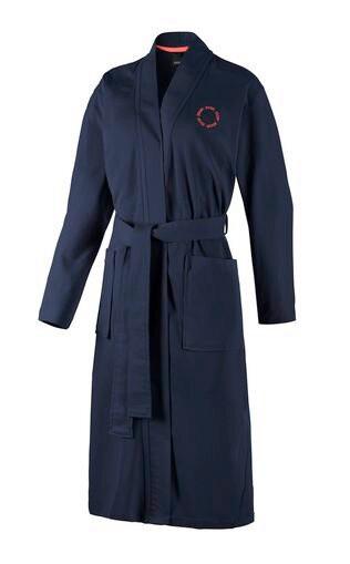 SZLAFROK KĄPIELOWY 1654 BEACH & SPA KIMONO - ciemnoniebieski/koralowiec, Basics, tkanina (32/34null) - Joop!
